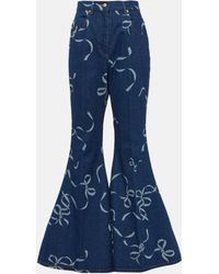 Nina Ricci - Printed Flared Jeans - Lyst