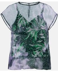 Dries Van Noten - Printed Silk Organza Top - Lyst