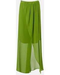 Christopher Esber - Chain-Detail Silk Georgette Wrap Skirt - Lyst