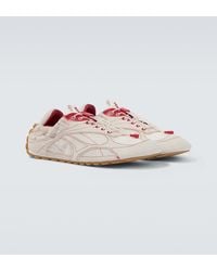 Bottega Veneta - Orbit Flash Suede-Trimmed Sneakers - Lyst