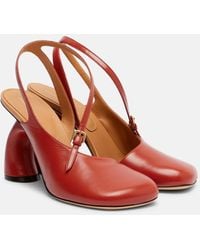 Dries Van Noten - 95 Leather Slingback Pumps - Lyst