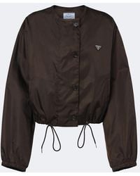 Prada - Cropped-Jacke Aus Re-Nylon - Lyst