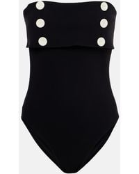 Karla Colletto - Embellished Strapless Swimsuit - Lyst