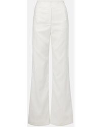 Veronica Beard - Jude Linen-Blend Wide-Leg Pants - Lyst