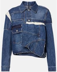 Sacai - Patchwork Denim Jacket - Lyst