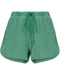 Velvet Presely Cotton Shorts - Green