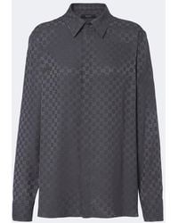 Gucci - Gg Printed Silk Twill Shirt - Lyst