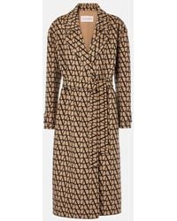 Valentino - Toile Iconographe Wool And Silk Coat - Lyst
