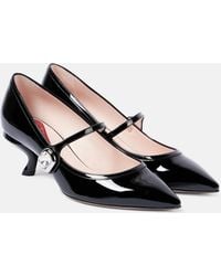Roger Vivier - Virgule Babies Patent Leather Mary Jane Pumps - Lyst