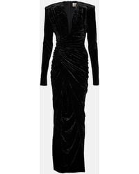Alexandre Vauthier - Velvet Long Dress - Lyst