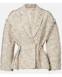 Erdem - Cotton-Blend Tweed Peplum Jacket - Lyst