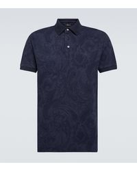 Etro - Polo De Algodon Con Paisley - Lyst