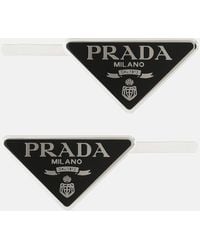 Prada - Set di due fermacapelli - Lyst