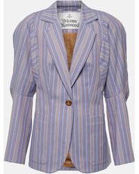 Vivienne Westwood - Pourpoint Striped Cotton Blazer - Lyst