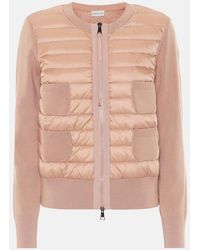 Moncler - Virgin Wool Jacket With Feather-down Padding - Lyst