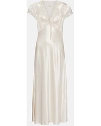 RIXO London - Vestido De Novia Amari De Saten - Lyst