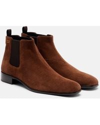 Prada - Suede Chelsea Boots - Lyst