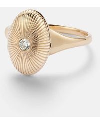 PERSÉE - Anillo De Oro De 9 Ct Con Diamante - Lyst