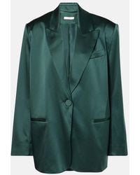 The Sei - Silk Satin Blazer - Lyst