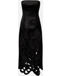 LEO LIN - Rayna Floral-Applique Bustier Gown - Lyst