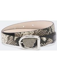 DEHANCHE - Mija Snake And Croc-Effect Leather Belt - Lyst
