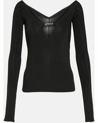 Jacquemus - Le Haut Pralu Logo Ribbed-Knit Top - Lyst