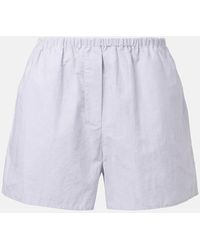 Proenza Schouler - Label Jana Cotton And Linen Shorts - Lyst