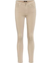7 For All Mankind High-Rise Jeans The Skinny - Natur