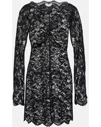 Rabanne - Off-Shoulder-Minikleid Aus Spitze - Lyst