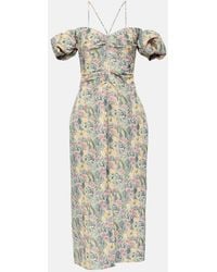 Markarian - Ruched Off-Shoulder Midi Dress - Lyst