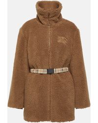 Burberry - Ekd Wool-blend Fleece Jacket - Lyst