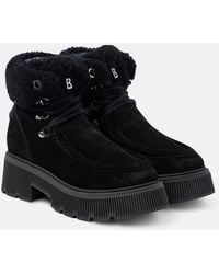 Bogner - Ankle Boots Aus Leder Mit Shearling - Lyst