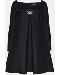 Versace - Medusa Detail Wool And Silk Blend Cocktail Dress - Lyst