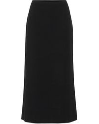 Jardin Des Orangers Virgin Wool Midi Skirt - Black