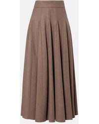 Max Mara - Jupe Longue Bellico En Laine - Lyst