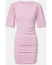Isabel Marant - Mylda Draped Cotton Jersey Minidress - Lyst