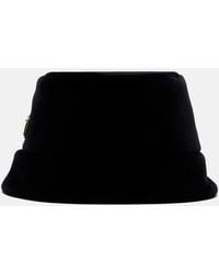 Prada - Cotton Velvet Bucket Hat - Lyst