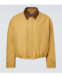 Acne Studios - Chaqueta De Sarga De Algodon Con Piel - Lyst