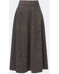 Agnona - Cashmere, Silk, And Wool Midi Skirt - Lyst