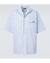 Dolce & Gabbana - Striped Cotton And Silk Poplin Shirt - Lyst