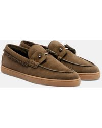 Christian Louboutin - Chambeliboat Suede Slip-On Shoes - Lyst