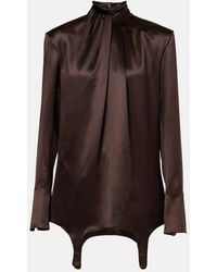 Saint Laurent - Garter Blouse - Lyst
