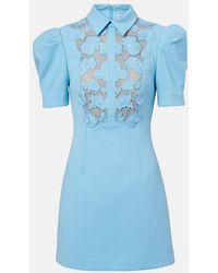 Rebecca Vallance - Skye Lace-Trimmed Crepe Minidress - Lyst
