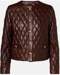 Nili Lotan - Amy Cropped Quilted Leather Jacket - Lyst