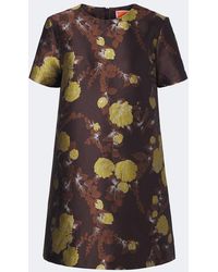 La DoubleJ - Devon Floral Jacquard Minidress - Lyst