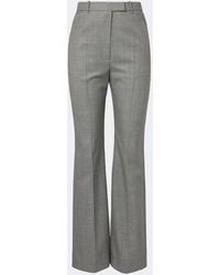 McQueen - Wool Straight Pants - Lyst