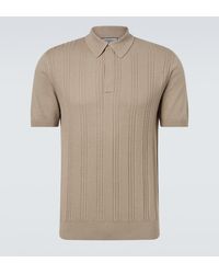 Canali - Cotton-Blend Polo Shirt - Lyst