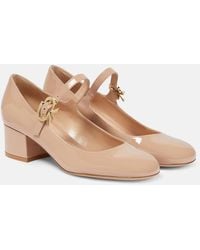 Gianvito Rossi - Mary Ribbon Patent Leather Pumps - Lyst