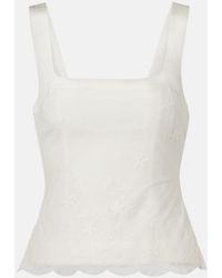 Posse - Cove Embroidered Tulle Top - Lyst