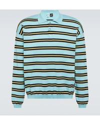 Loewe - Paula's Ibiza Striped Cotton Jersey Polo Sweater - Lyst